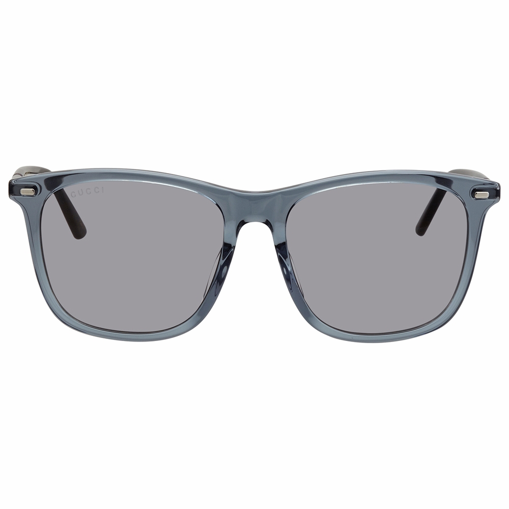 Gucci Grey Rectangular Unisex Sunglasses GG0518SA 004 56