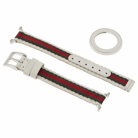 Gucci U-play Kit Interchangeable White Leather Watch Case YFA50040