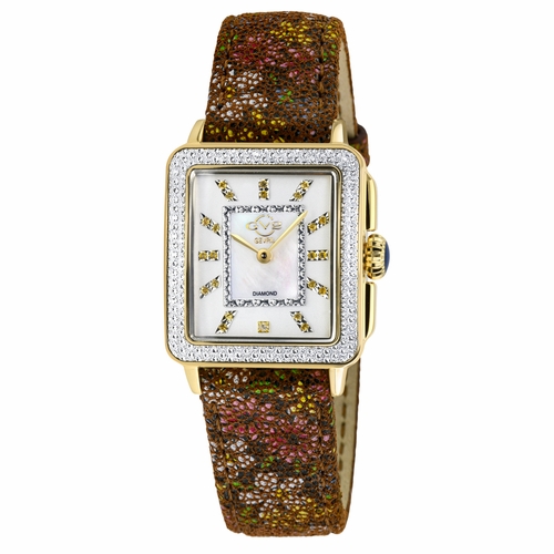 GV2 by Gevril 12339F Padova Gemstone Floral Ladies Quartz Watch