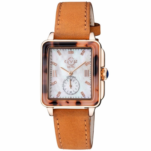 GV2 by Gevril 9245.1 Bari Tortoise Ladies Quartz Watch