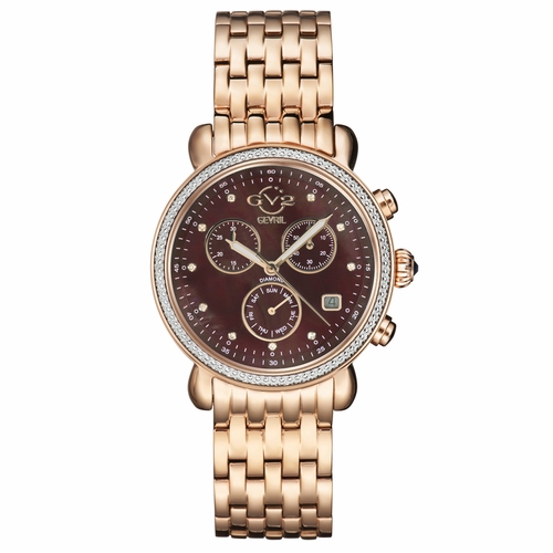 GV2 by Gevril 9841 Marsala Chronograph Ladies Chronograph Quartz Watch