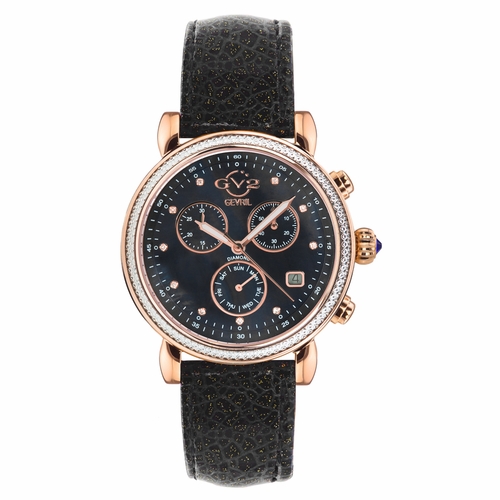 GV2 by Gevril 9848.7 Marsala Sparkle Ladies Chronograph Quartz Watch
