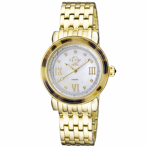 GV2 by Gevril 9851B Marsala Tortoise Ladies Quartz Watch