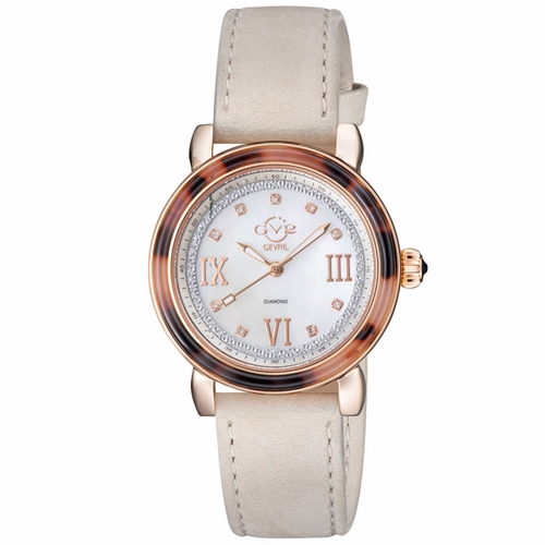 GV2 by Gevril 9853 Marsala Tortoise Ladies Quartz Watch