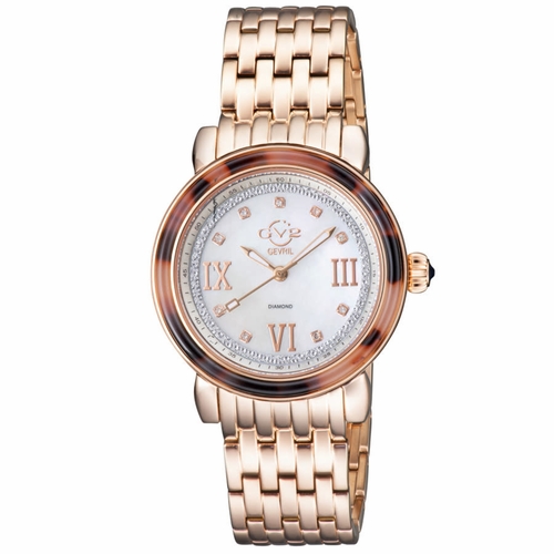 GV2 by Gevril 9853B Marsala Tortoise Ladies Quartz Watch