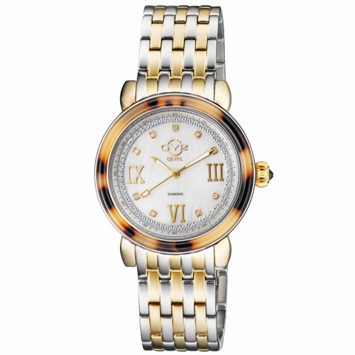 GV2 by Gevril 9854B Marsala Tortoise Ladies Quartz Watch