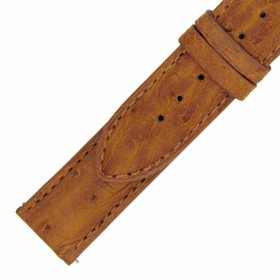 Hadley Roma 14 MM Matte Cognac Ostrich Leather Strap Hadley Roma 14 MM Matte Cognac Ostrich Leather Strap