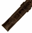 Hadley Roma 14 MM Shiny Dark Brown Alligator Leather Strap
