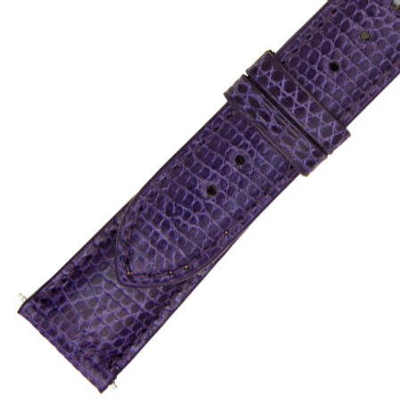 Hadley Roma 16 MM Shiny Indigo Lizard Leather Strap