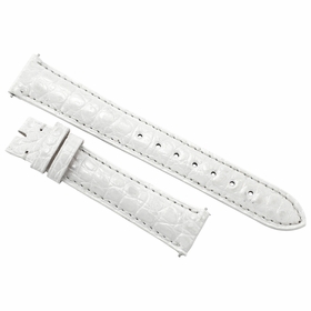 Hadley Roma 16 MM White Alligator Leather Strap Hadley Roma 16 MM White Alligator Leather Strap