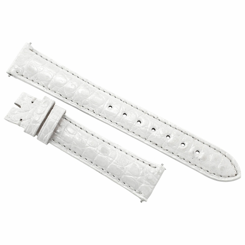 Hadley Roma 16 MM White Alligator Leather Strap