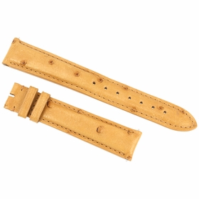 Hadley Roma 18 MM Matte Light Camel Ostrich Leather Strap Hadley Roma 18 MM Matte Light Camel Ostrich Leather Strap