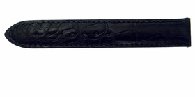 Hadley Roma 18 MM Matte Black Alligator Leather Strap Hadley Roma 18 MM Matte Black Alligator Leather Strap
