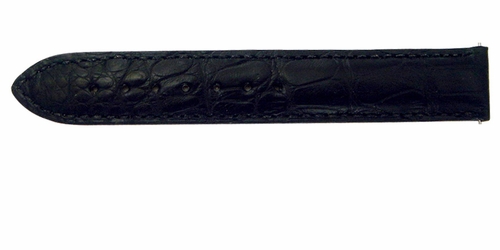 Hadley Roma 18 MM Matte Black Alligator Leather Strap