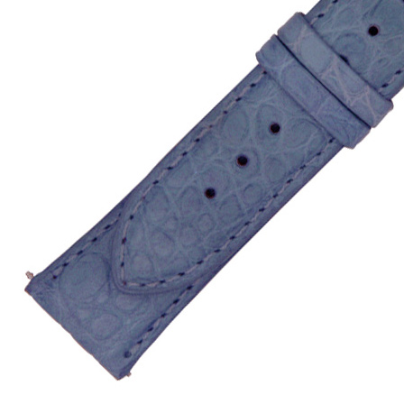 Hadley Roma 18 MM Matte Blue Alligator Leather Strap