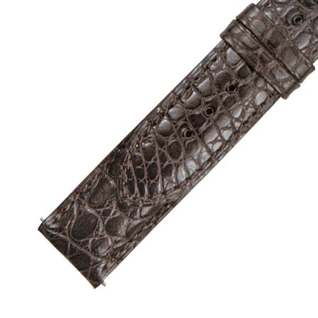 Hadley Roma 18 MM Matte Chocolate Brown Alligator Leather Strap