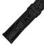 Hadley Roma 18 MM Shiny Black Alligator Leather Strap