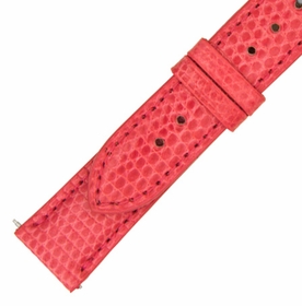 Hadley Roma 18 MM Shiny Bubble Gum Lizard Leather Strap Hadley Roma 18 MM Shiny Bubble Gum Lizard Leather Strap