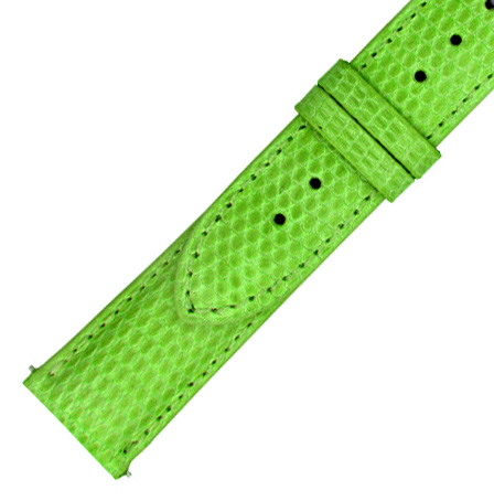 Hadley Roma 18 MM Shiny Lime Lizard Leather Strap