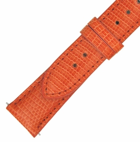 Hadley Roma 18 MM Shiny Orange Lizard Leather Strap Hadley Roma 18 MM Shiny Orange Lizard Leather Strap