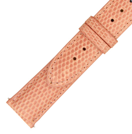 Hadley Roma 18 MM Shiny Pink Lizard Leather Strap