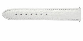 Hadley Roma 18 MM White Alligator Leather Strap