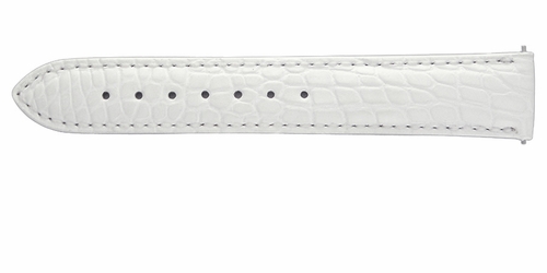 Hadley Roma 18 MM White Alligator Leather Strap
