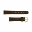 Hadley Roma 18mm Genuine Calfskin Flat Black Leather Strap