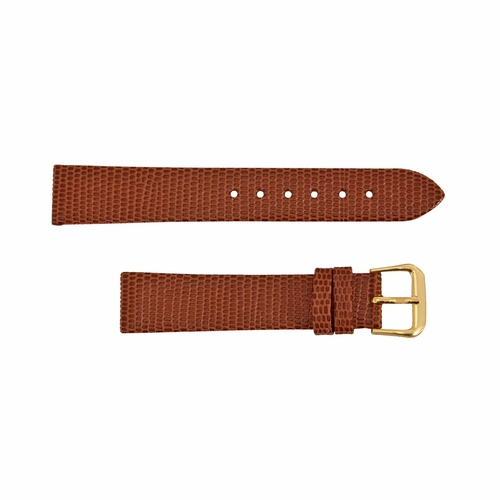 Hadley Roma 18mm Genuine Tan Lizard Embossed Grain Leather Strap