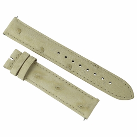 Hadley Roma 18MM Ivory Ostrich Leather Strap Hadley Roma 18MM Ivory Ostrich Leather Strap