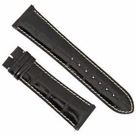 Hadley Roma 19 MM Shiny Black Alligator Leather Strap Hadley Roma 19 MM Shiny Black Alligator Leather Strap