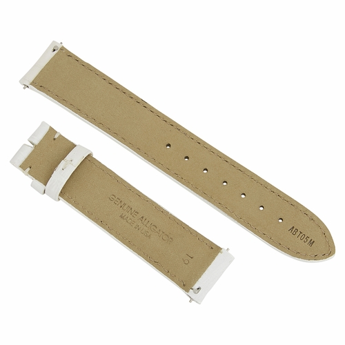 Hadley Roma 19 MM White Alligator Leather