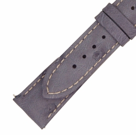 Hadley Roma 20 MM Matte Agate Ostrich Leather Strap Hadley Roma 20 MM Matte Agate Ostrich Leather Strap