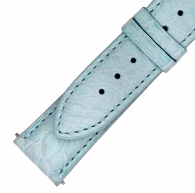 Hadley Roma 20 MM Matte Baby Blue Alligator Leather Strap Hadley Roma 20 MM Matte Baby Blue Alligator Leather Strap