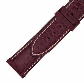 Hadley Roma 20 MM Matte Burgundy Alligator Leather Strap Hadley Roma 20 MM Matte Burgundy Alligator Leather Strap