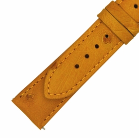 Hadley Roma 20 MM Matte Buttercup Ostrich Leather Strap Hadley Roma 20 MM Matte Buttercup Ostrich Leather Strap