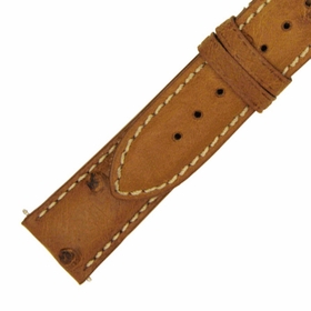 Hadley Roma 20 MM Matte Cognac Ostrich Leather Strap Hadley Roma 20 MM Matte Cognac Ostrich Leather Strap