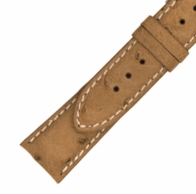 Hadley Roma 20 MM Matte Light Camel Ostrich Leather Strap Hadley Roma 20 MM Matte Light Camel Ostrich Leather Strap