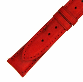 Hadley Roma 20 MM Matte Red Ostrich Leather Strap Hadley Roma 20 MM Matte Red Ostrich Leather Strap