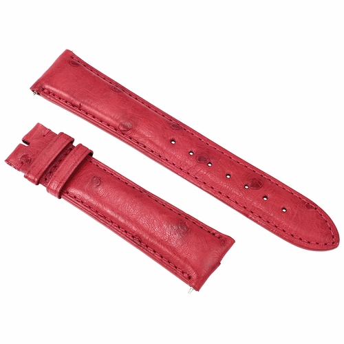 Hadley Roma 21 MM Matte Red Ostrich Leather Strap