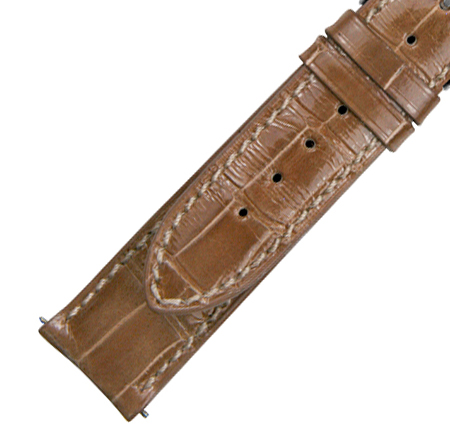 Hadley Roma 20 MM Matte Taupe Alligator Leather Strap