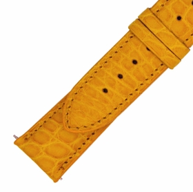 Hadley Roma 20 MM Matte Yellow Alligator Leather Strap Hadley Roma 20 MM Matte Yellow Alligator Leather Strap