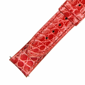 Hadley Roma 20 MM Rose Red Alligator Leather Strap Hadley Roma 20 MM Rose Red Alligator Leather Strap