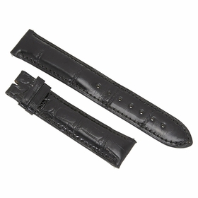 Hadley Roma 20 MM Shiny Black Alligator Leather Strap Hadley Roma 20 MM Shiny Black Alligator Leather Strap