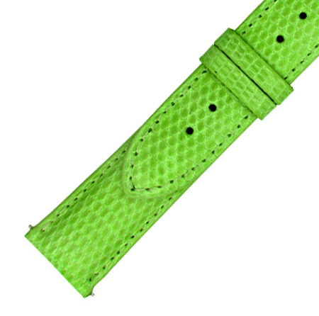 Hadley Roma 20 MM Shiny Lime Lizard Leather Strap