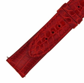 Hadley Roma 20 MM Shiny Red Alligator Leather Strap Hadley Roma 20 MM Shiny Red Alligator Leather Strap