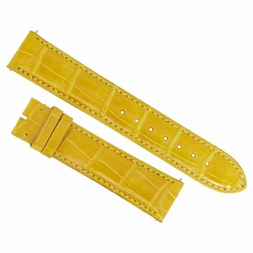 Hadley Roma 20 MM Yellow Alligator Leather Strap Hadley Roma 20 MM Yellow Alligator Leather Strap