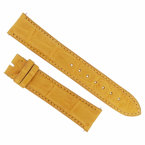 Hadley Roma 20 MM Yellow Alligator Leather Strap