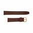 Hadley Roma 20mm Genuine Calfskin Flat Brown Leather Strap