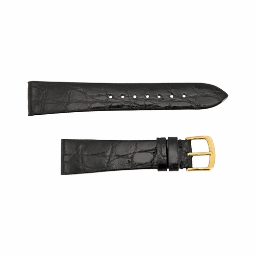 Hadley Roma 20mm Genuine Black Strap